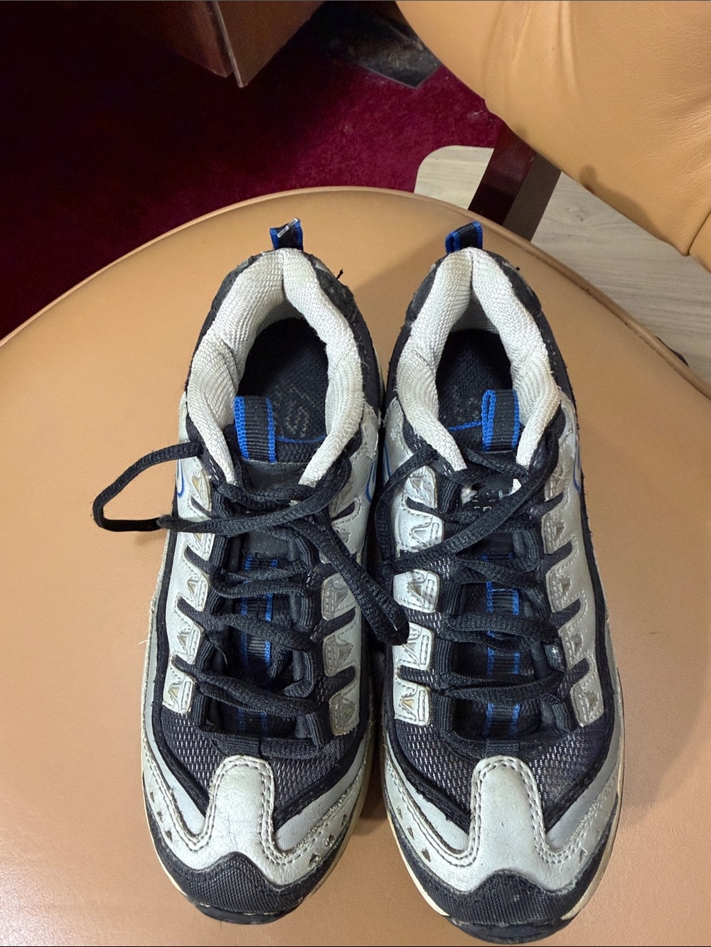 Skechers Boys Lace-Up Sneakers in Black, Gray & Blue
